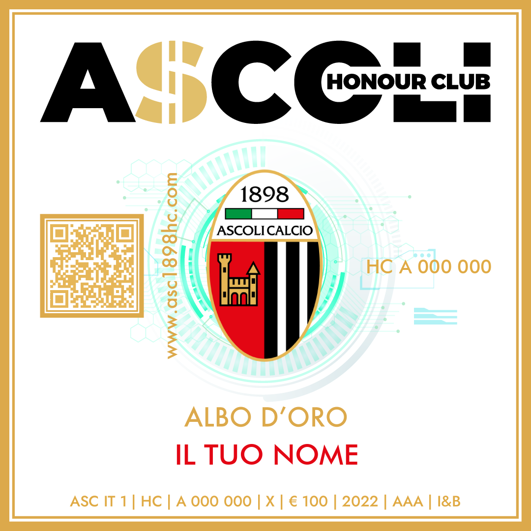 Token Ascoli Calcio 1898 Honour Club
