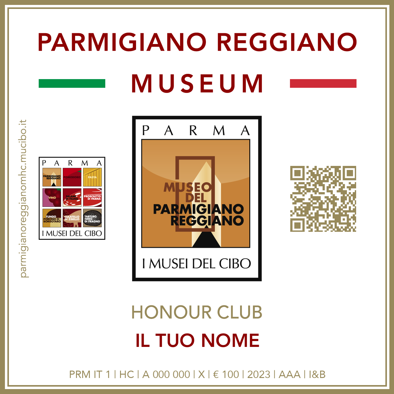 Token Parmigiano Reggiano Museum Honour Club
